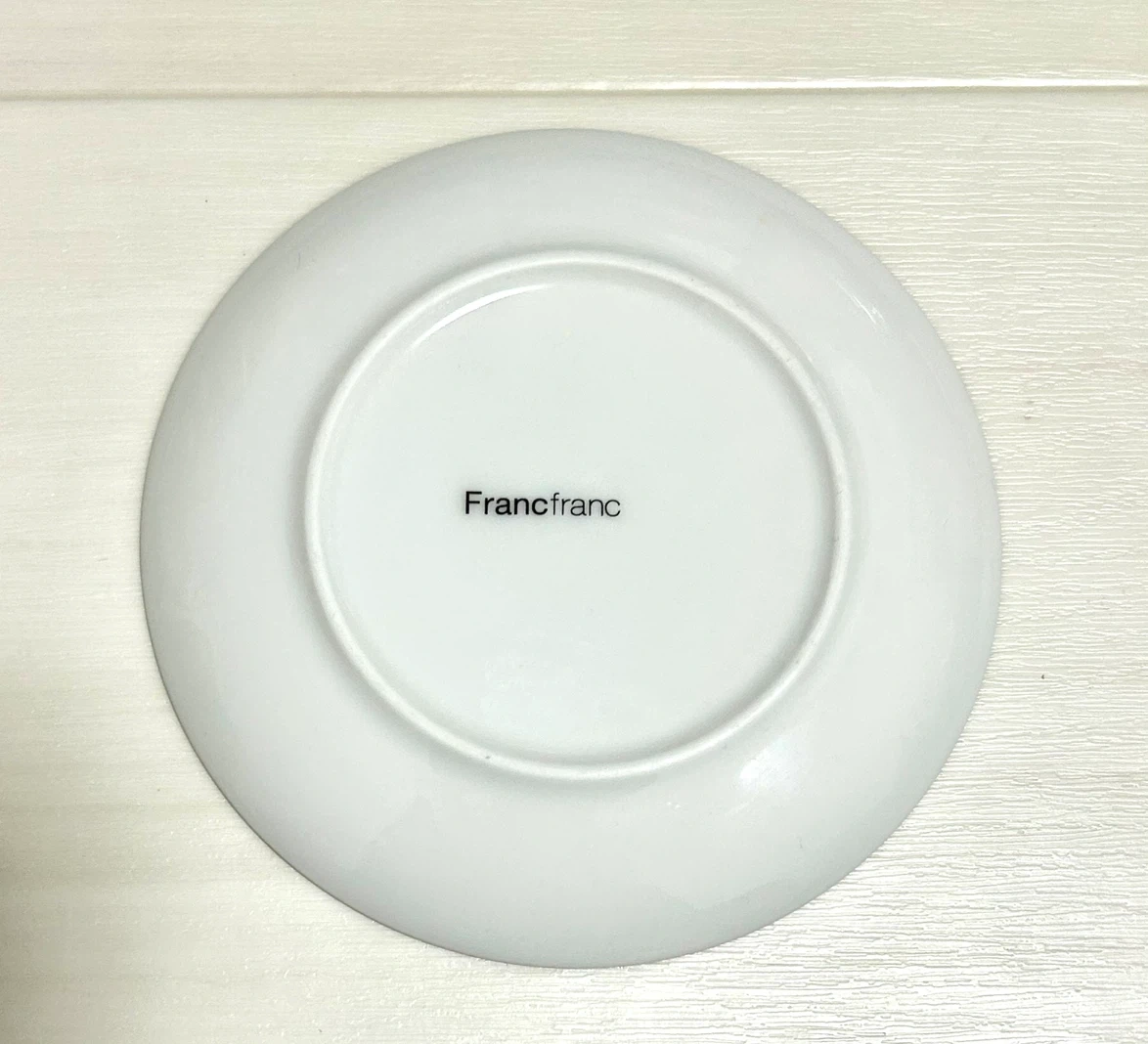 【美品】Francfranc フランフラン 小皿 プレート グリーン ゴールドリム 金縁の写真2枚目