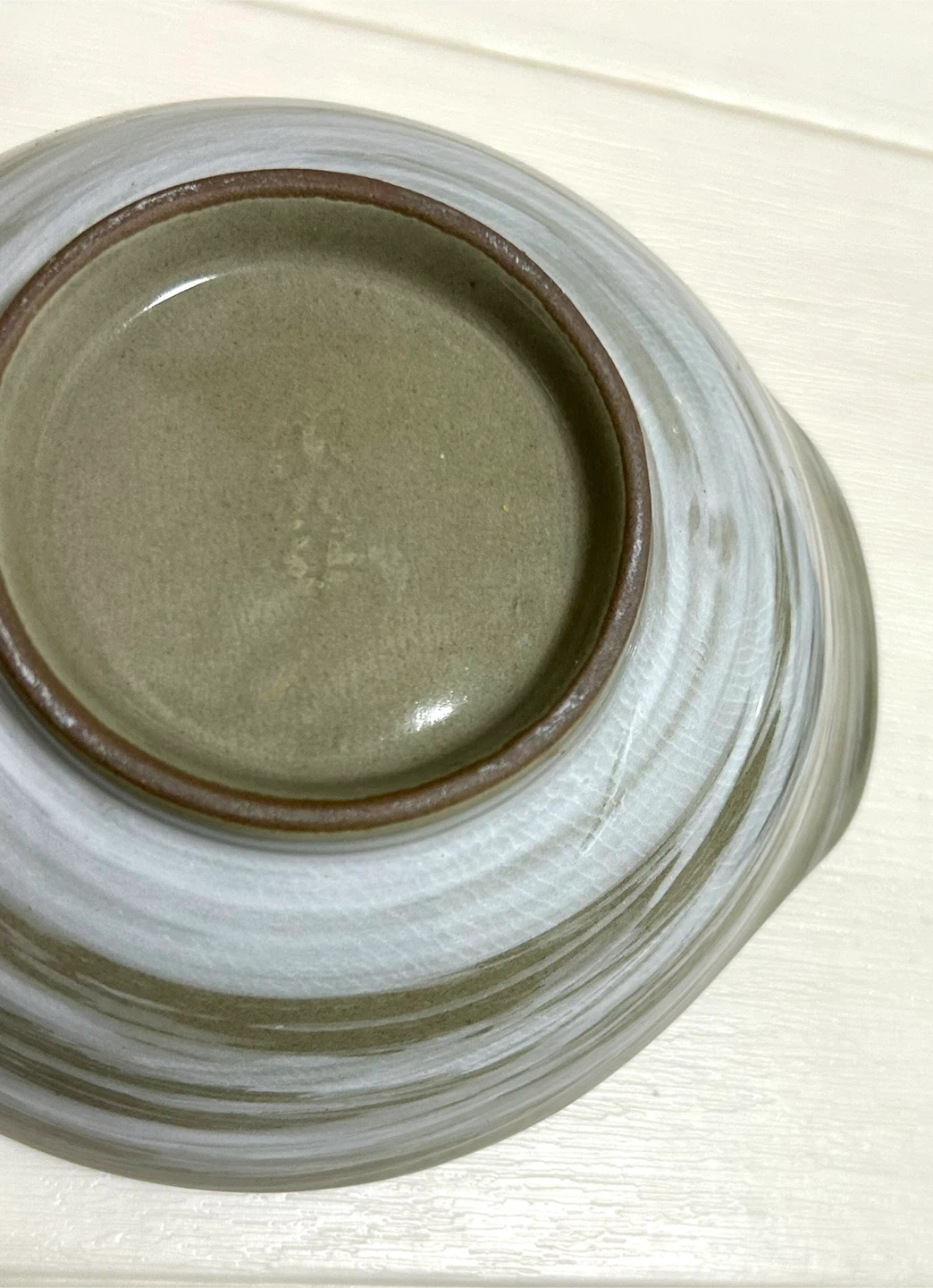 【美品】萬古焼 銀峯陶器 花三島 とんすい(大) 2枚セット 鍋取り皿 小鉢の写真3枚目