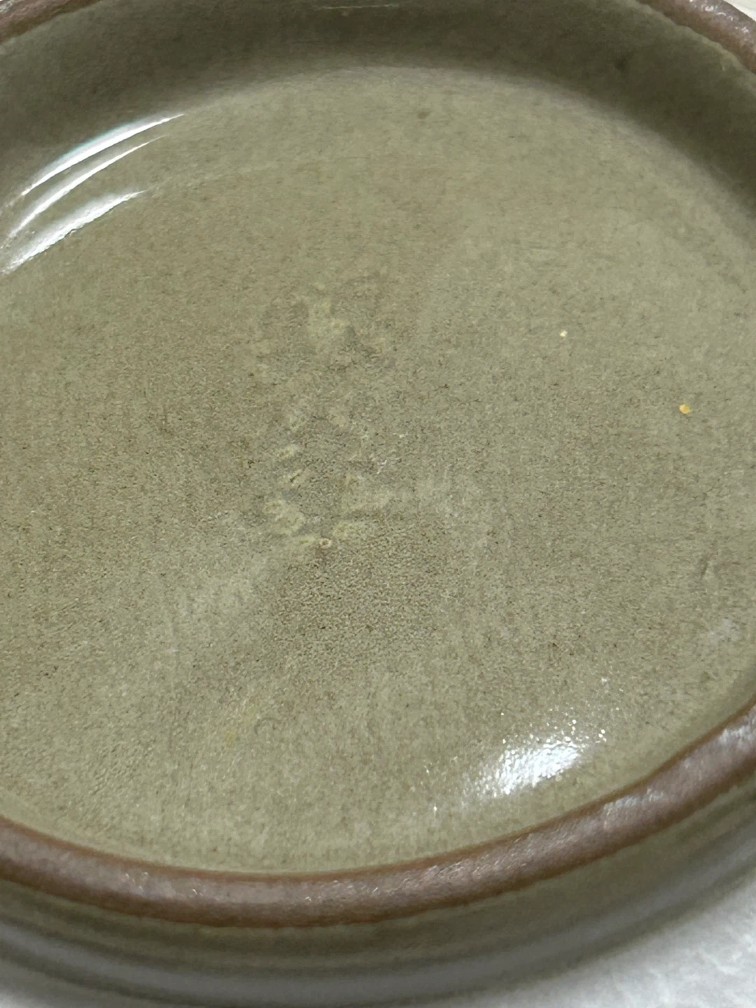 【美品】萬古焼 銀峯陶器 花三島 とんすい（大） 2枚セット 鍋取り皿 小鉢の写真4枚目