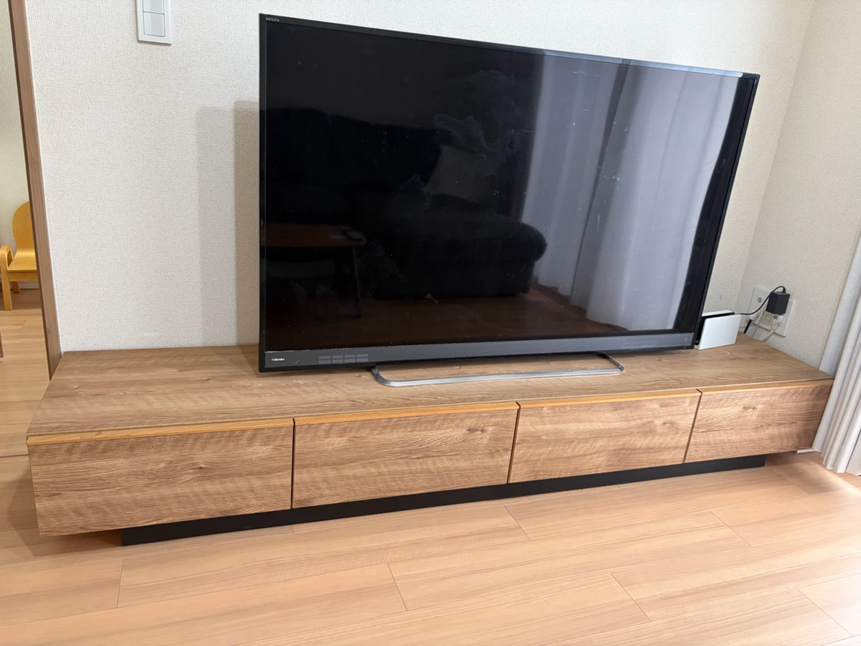 木目調 TVボード 210cm幅