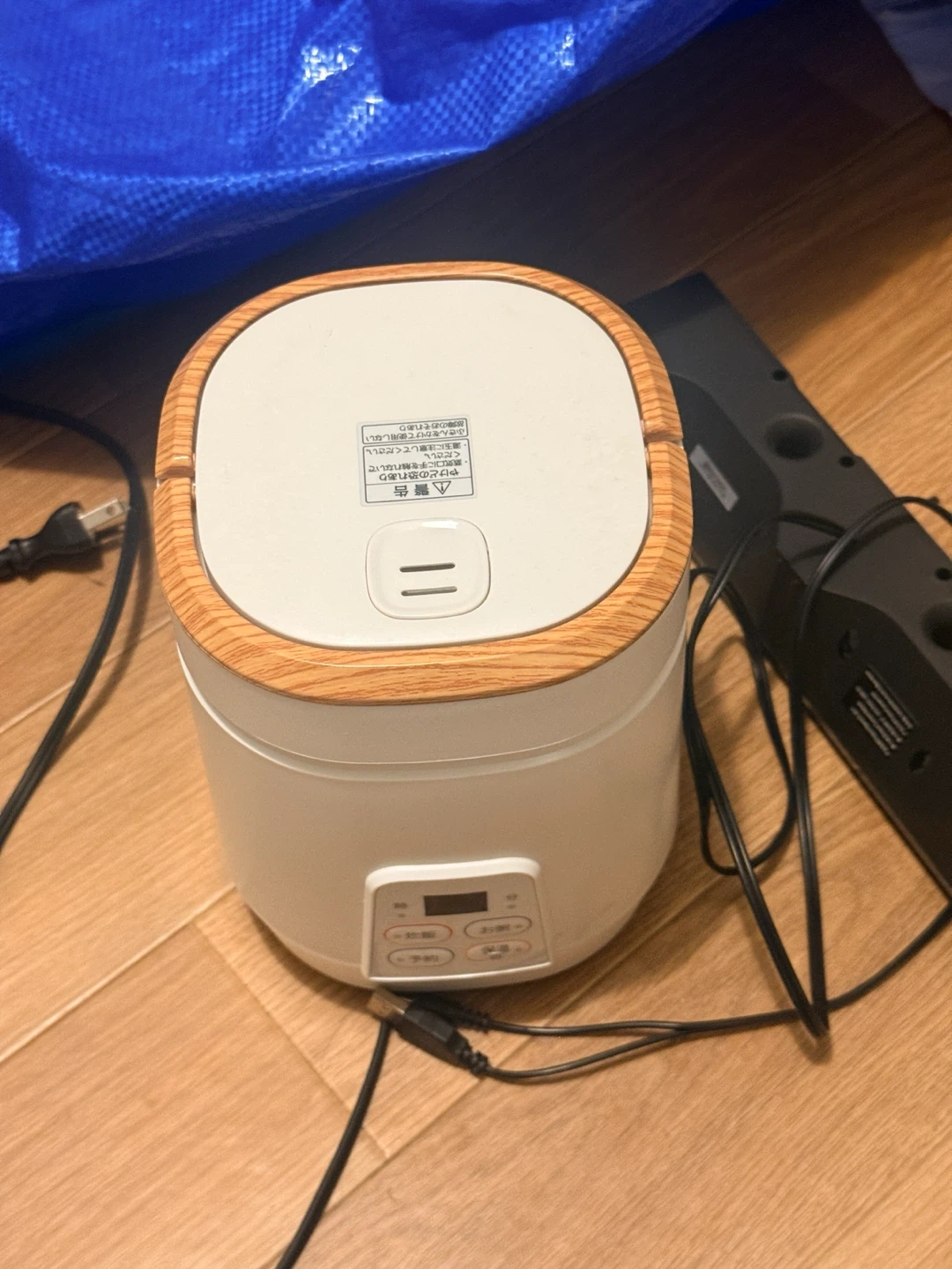 炊飯器 木目調 ホワイト