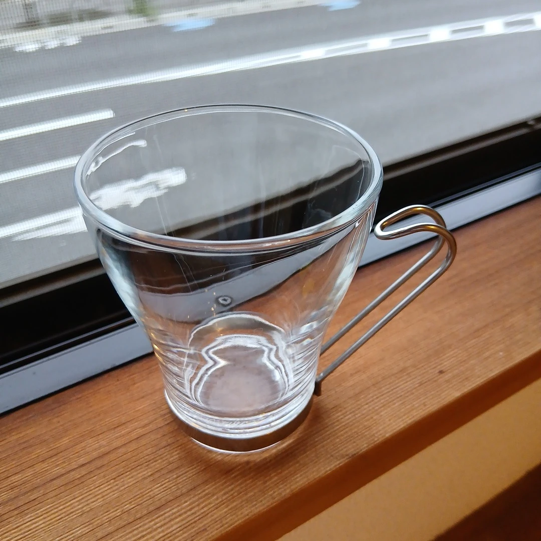 耐熱ガラスカップ ステンレスホルダー付き9個まであります