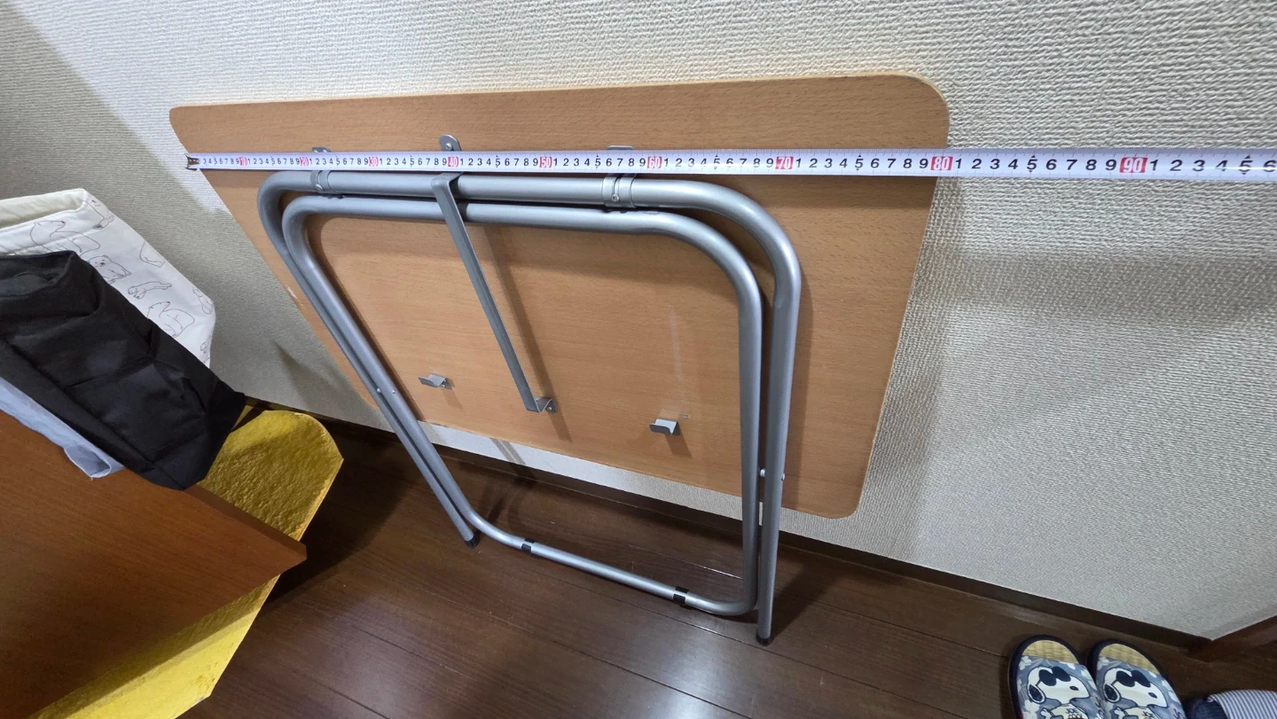折りたたみテーブル ナチュラル 木目調の写真2枚目