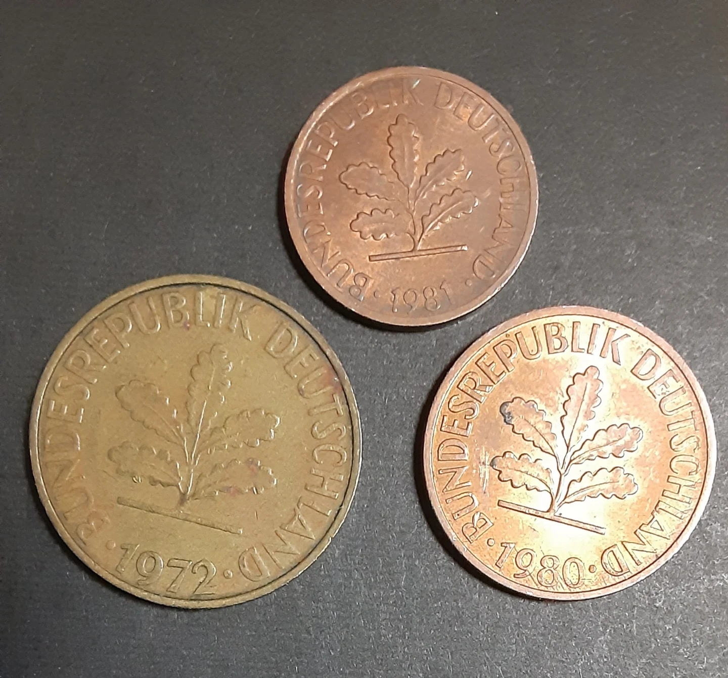 旧貨 ドイツ ペニヒ硬貨3枚組の写真2枚目