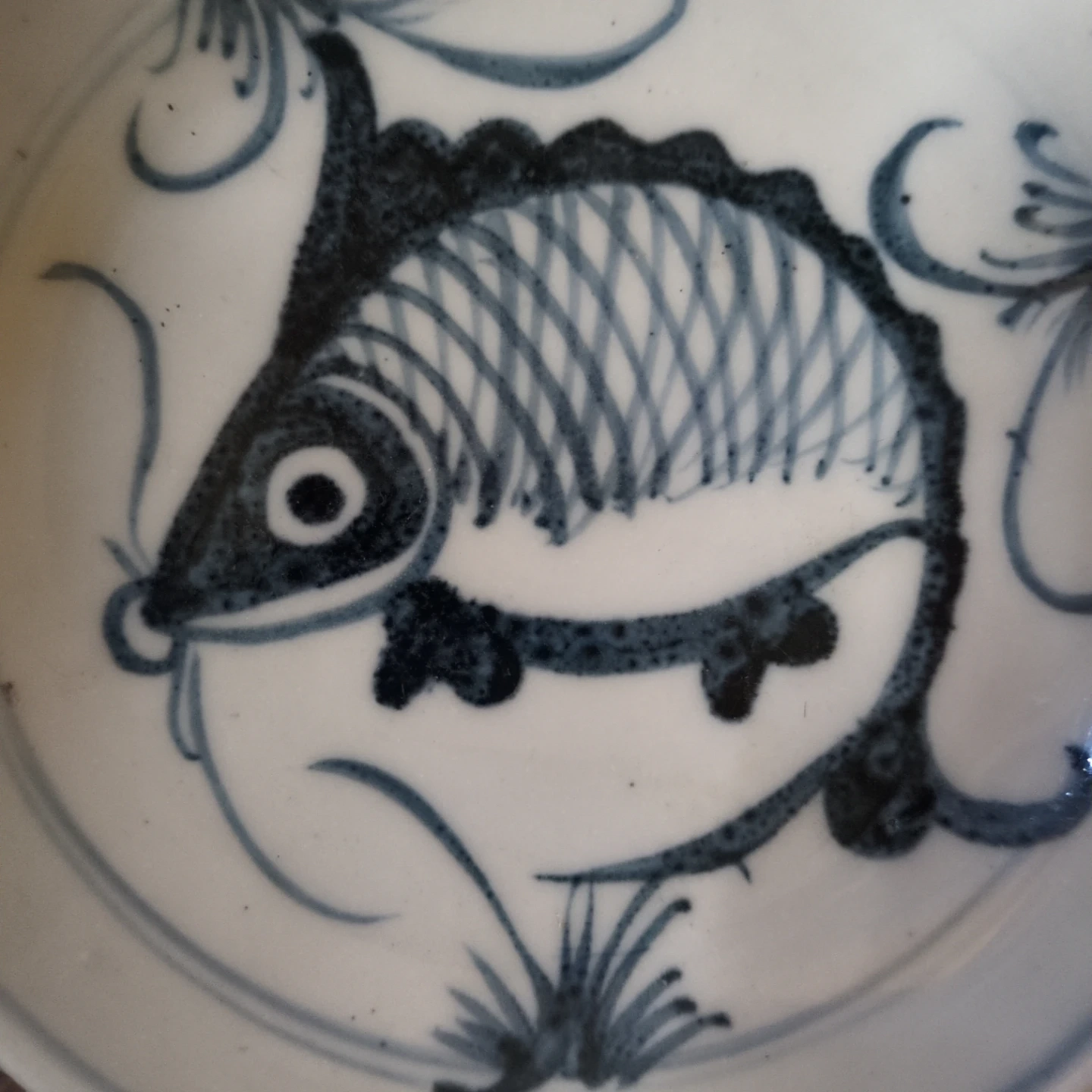 染付 魚文 皿 小皿 陶器 骨董品
