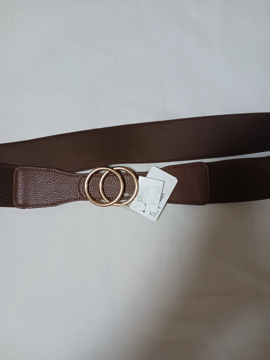 新品✨😍✨ゴムベルト ダークブラウン ゴールドリング