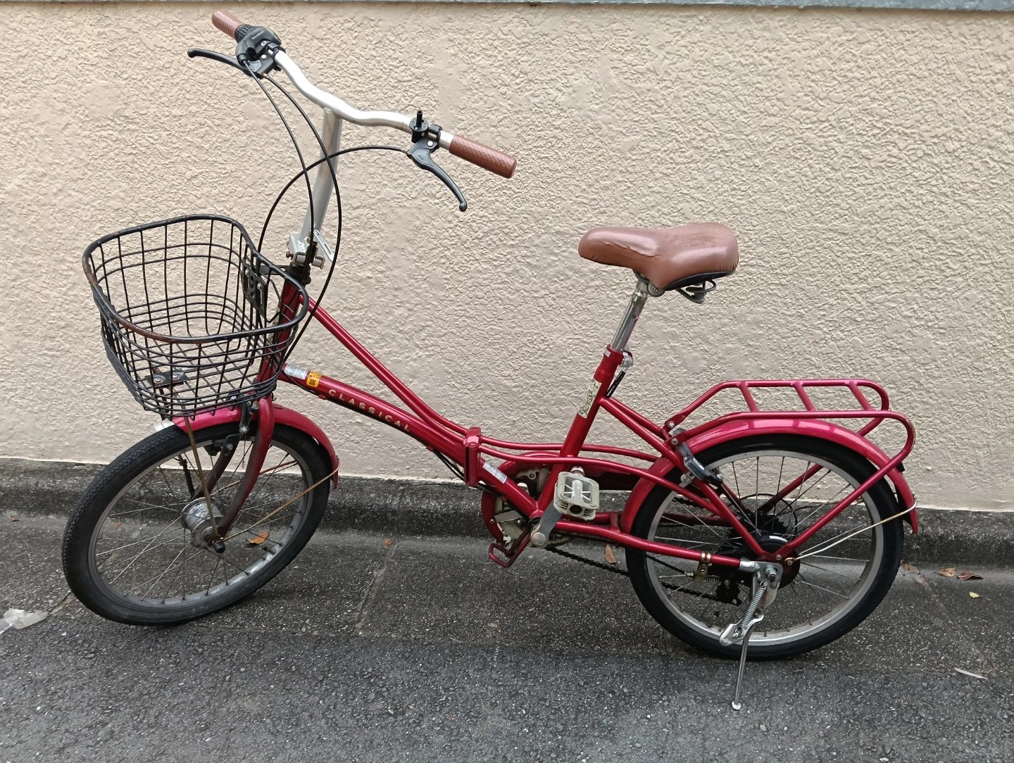 折りたたみ自転車 赤