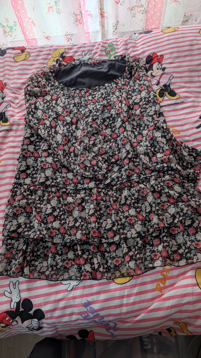 花柄シフォンチュニック Lサイズ