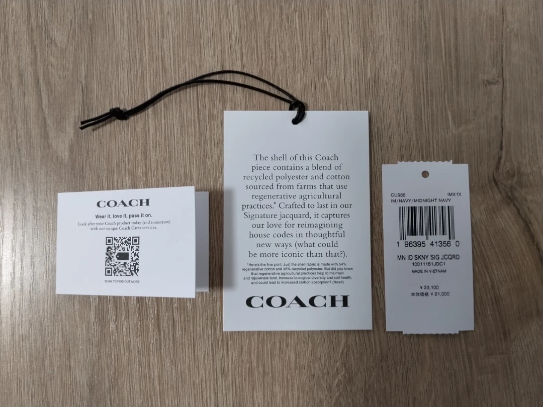 COACHアコーディオン ウォレット．シグネチャー キャンパス ネイビーの写真3枚目