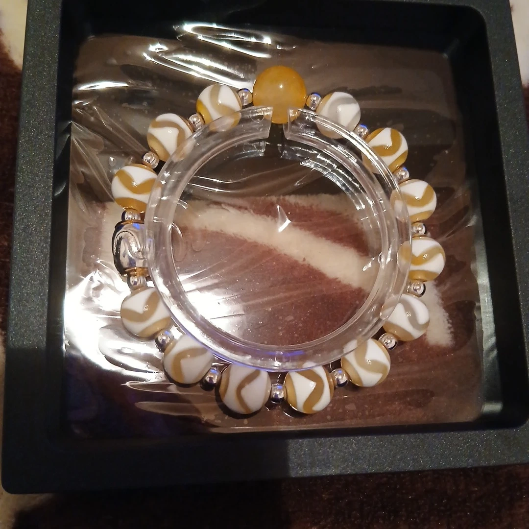 天珠「虎牙もん」ブレスレット💗鑑定書 開光証付きの写真5枚目