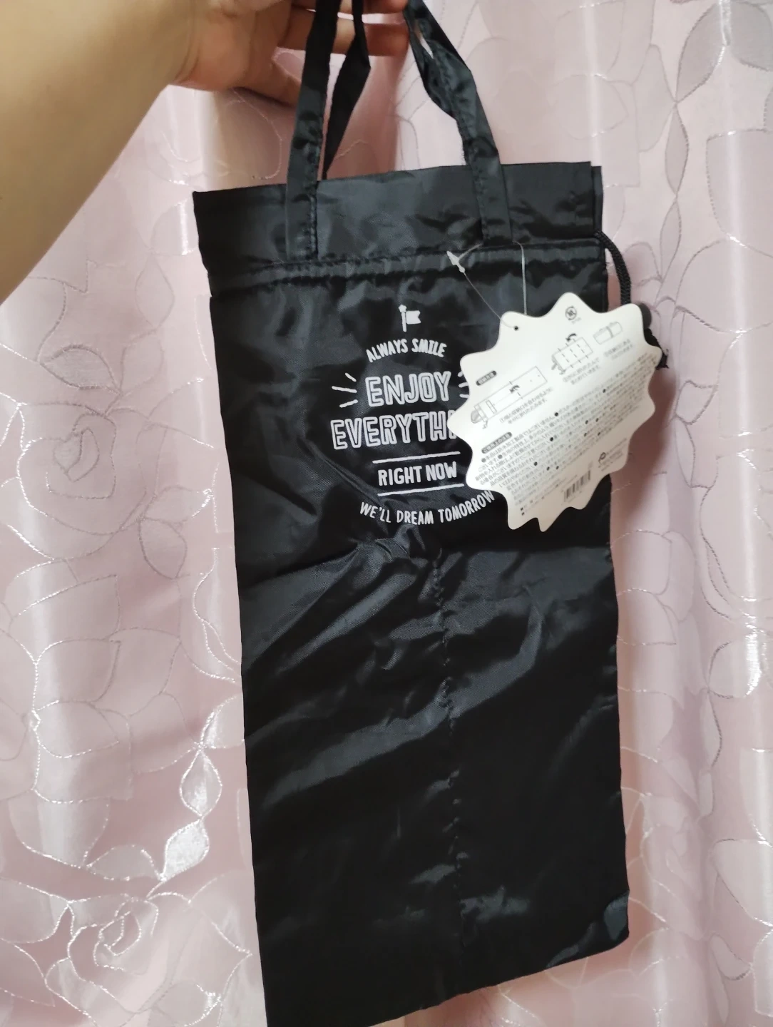 スリコ購入★折りたたみ可能 長傘収納ケース ブラック