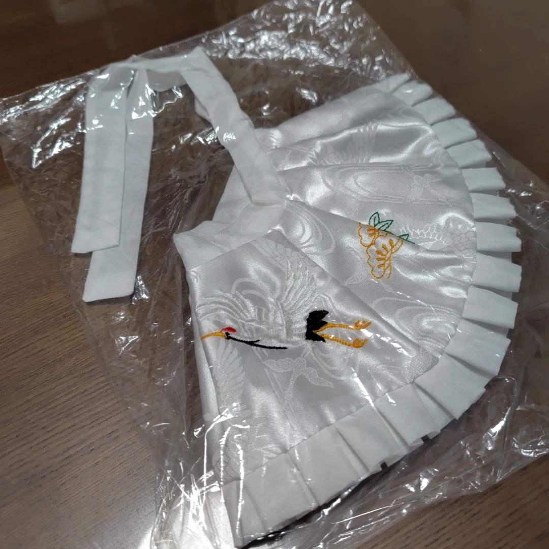ベビー用 鶴柄よだれかけ お宮参りスタイ