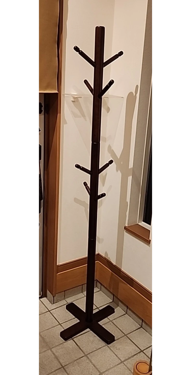 木製ポールハンガー ダークブラウン