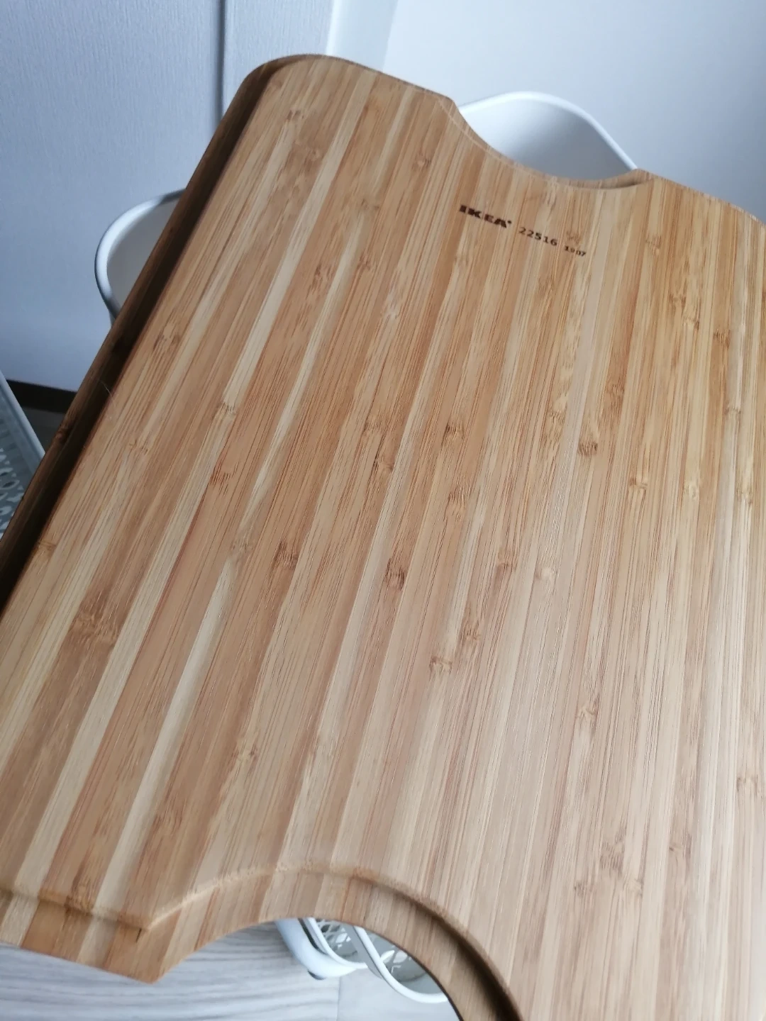 IKEA イケア ワゴン ロースコグ 白2個セット 竹製天板付きの写真6枚目
