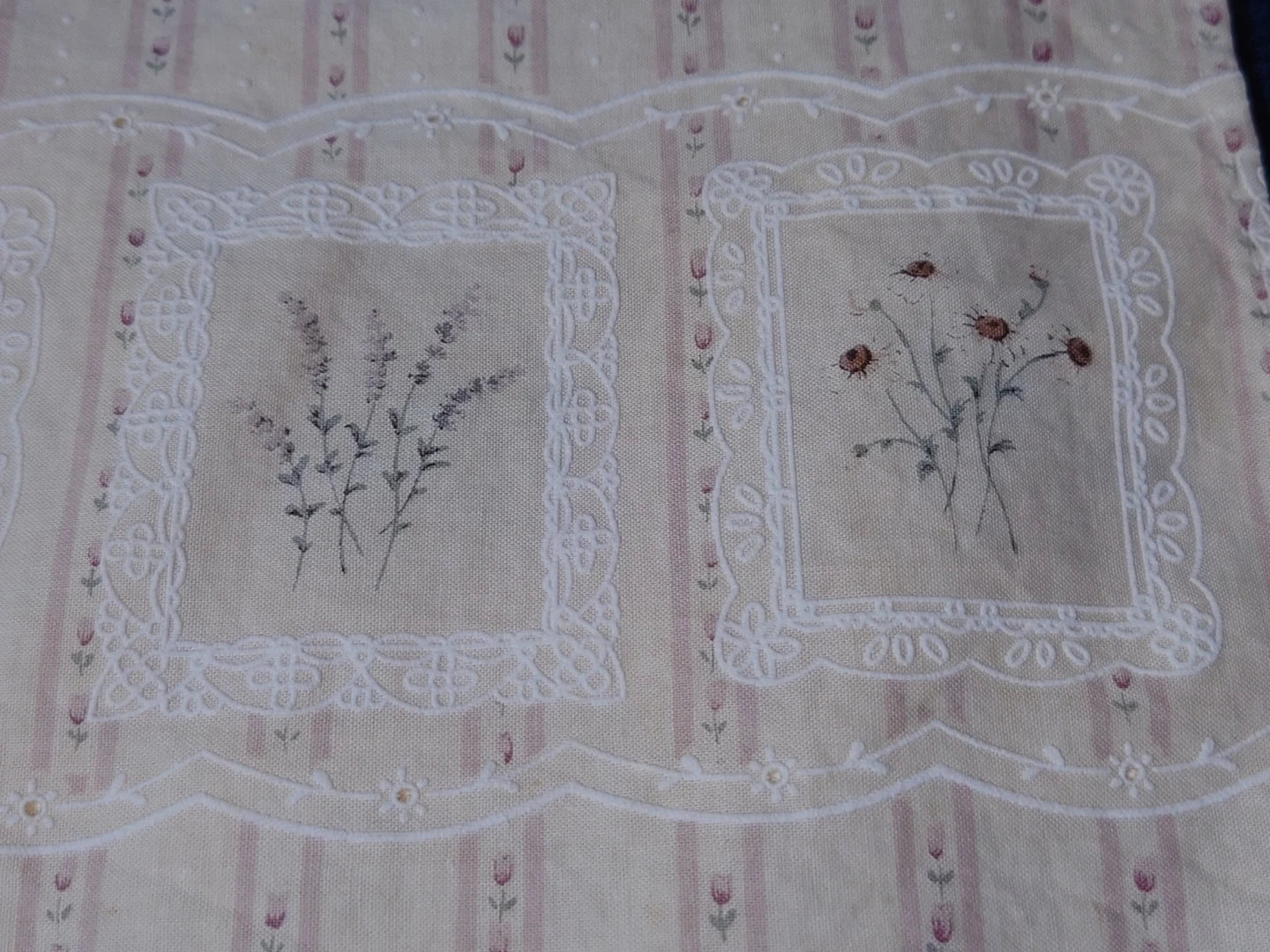 花柄刺繍 レース カフェカーテン ナチュラルの写真5枚目