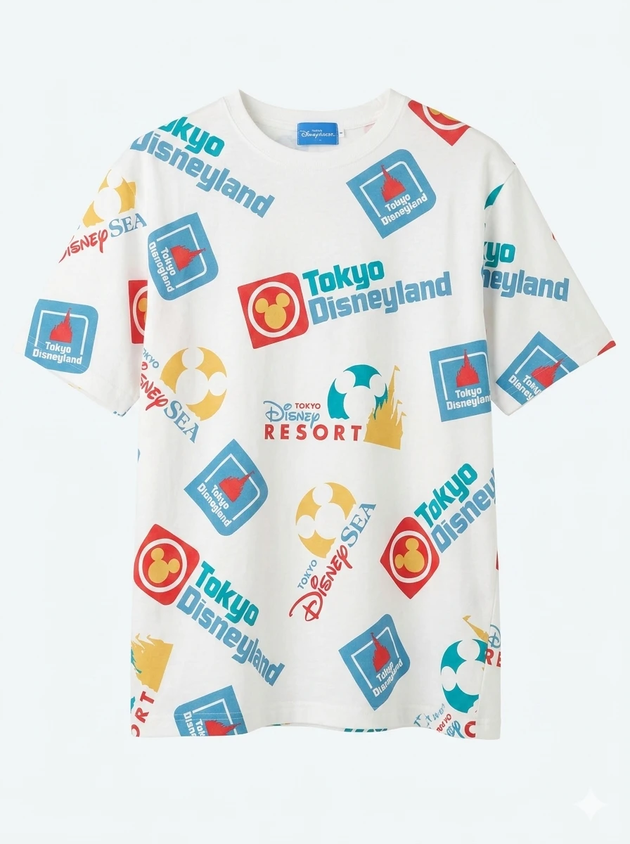 【新品未使用】東京ディズニーリゾート Tシャツ 総柄 Mサイズの写真4枚目