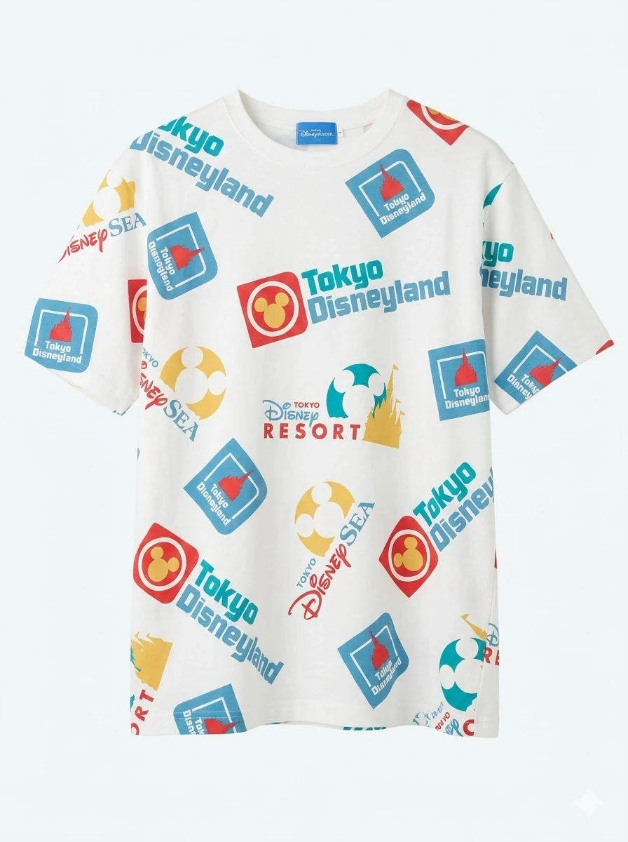 【新品未使用】東京ディズニーリゾート Tシャツ 総柄 Mサイズの写真4枚目