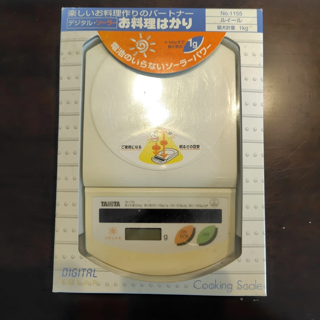 タニタ デジタルクッキングスケール No.1155 ソーラーの写真3枚目