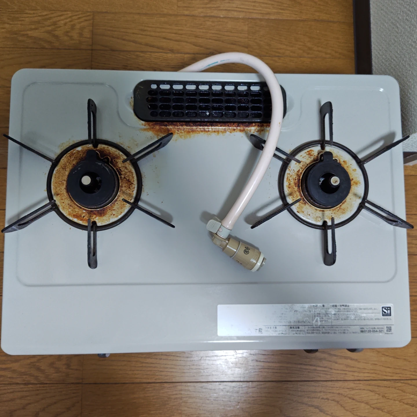 Rinnai リンナイ 二口 ガスコンロ 都市ガス用 KG34NBE ホース付きの写真2枚目