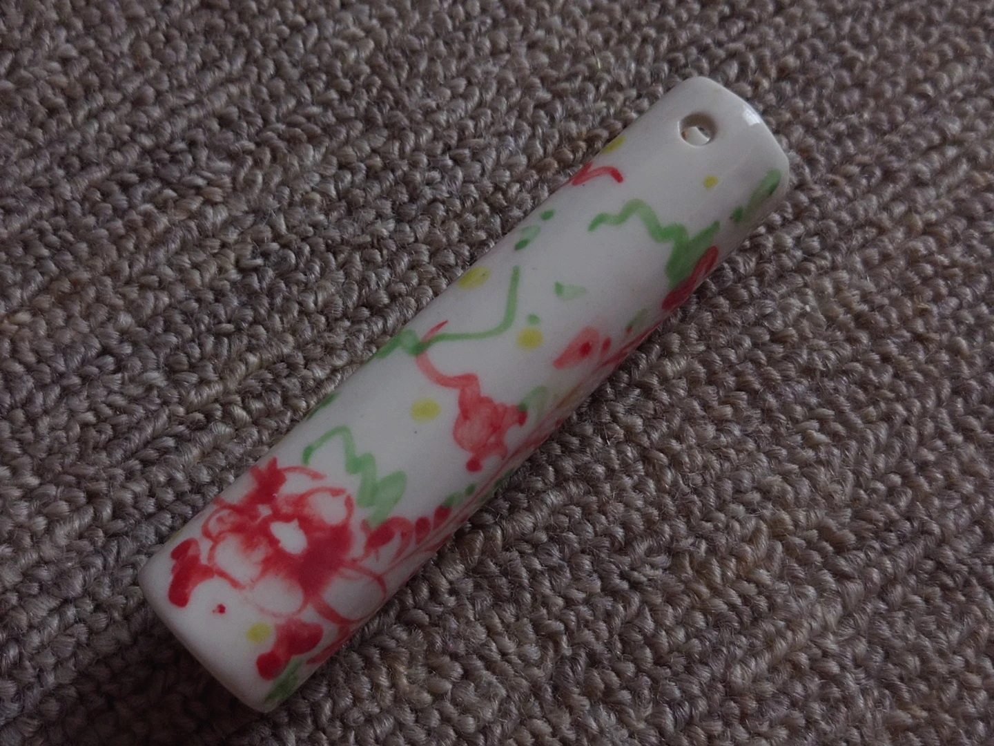 陶器製 花柄 フラワーベース 一輪挿しの写真2枚目