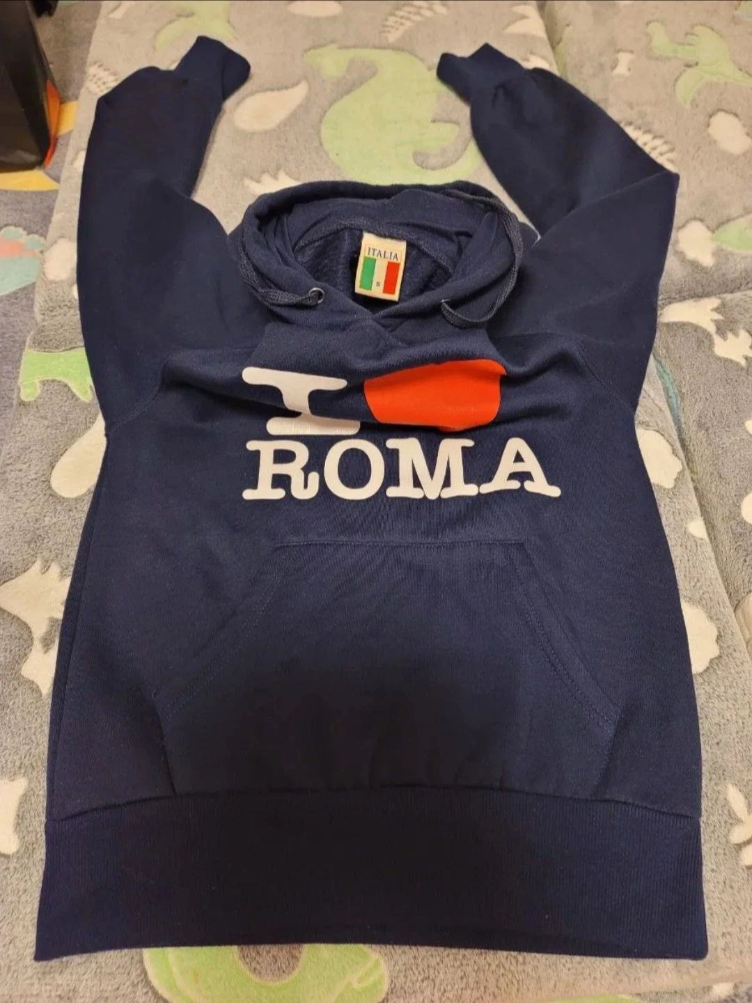 I LOVE ROMA パーカー ネイビー Sサイズの写真6枚目