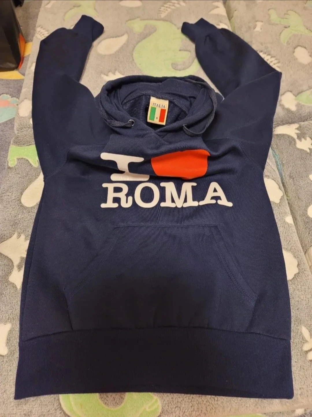 I LOVE ROMA パーカー ネイビー Sサイズの写真6枚目
