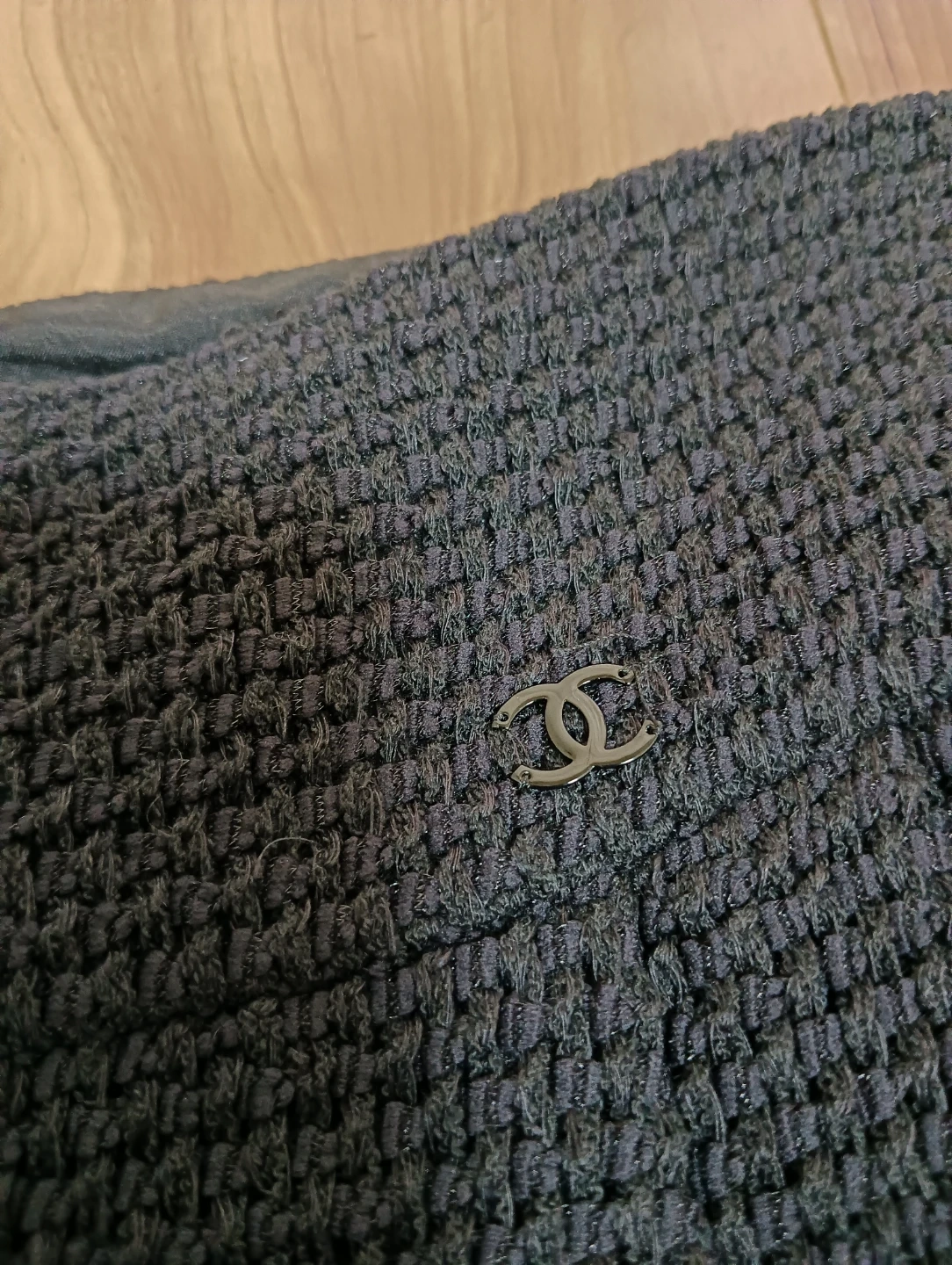 非常に美品。CHANEL シャネル CCココマーク付き コットン混合 スカートの写真2枚目