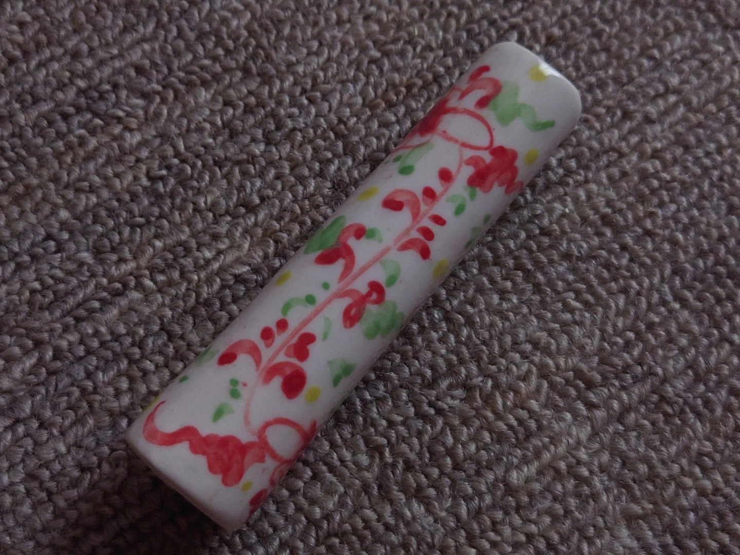 陶器製 花柄 フラワーベース 一輪挿し