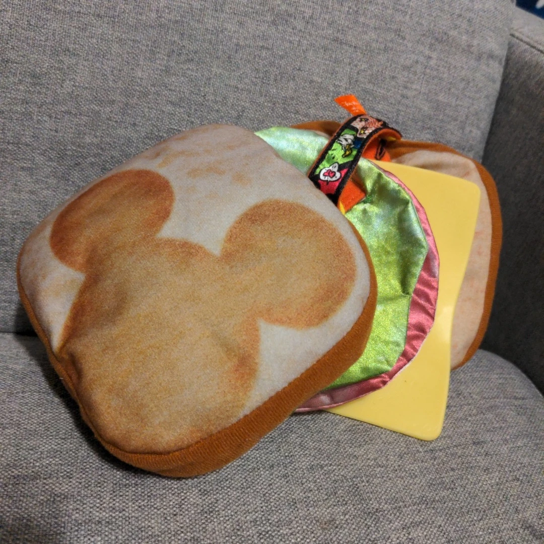 美品‎‎𖤐 ̖́-‬お出かけミッキー サンドイッチベビーカー取り付け 布トイ