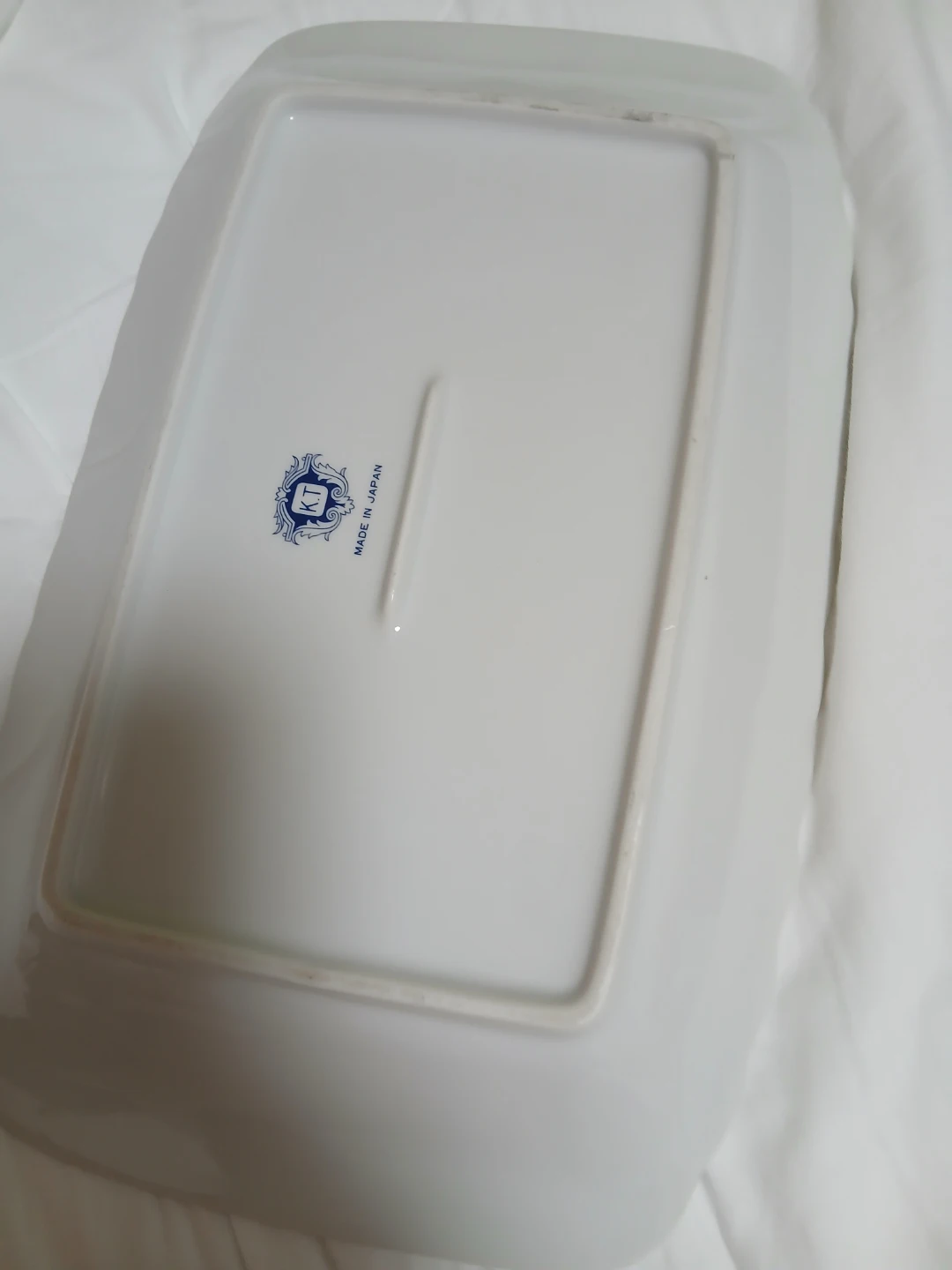 K.T 陶器製 花柄 長角皿 日本製の写真3枚目
