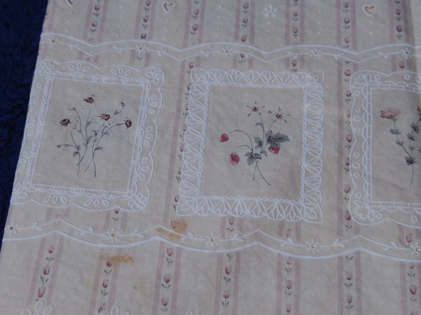花柄刺繍 レース カフェカーテン ナチュラルの写真6枚目