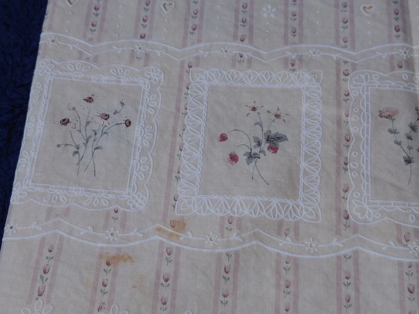 花柄刺繍 レース カフェカーテン ナチュラルの写真6枚目