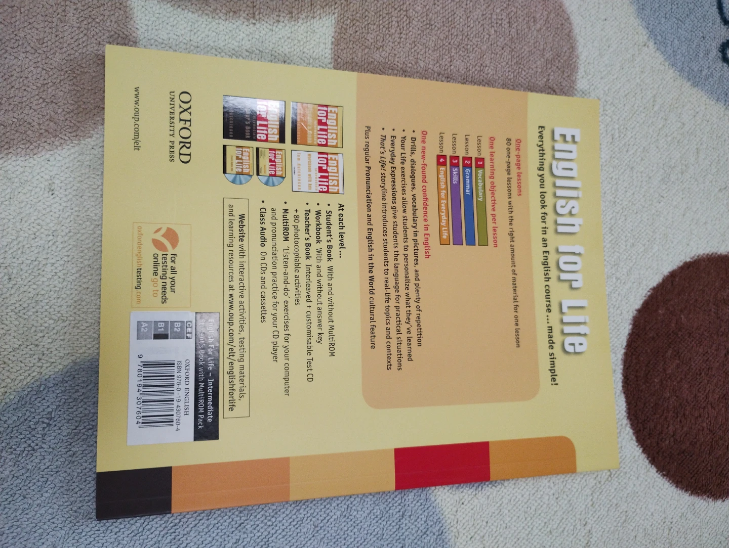 英語教材 English for Life Intermediateの写真2枚目