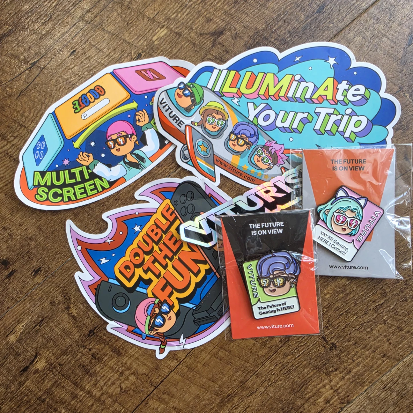 VITURE ステッカー ピンバッジ セット