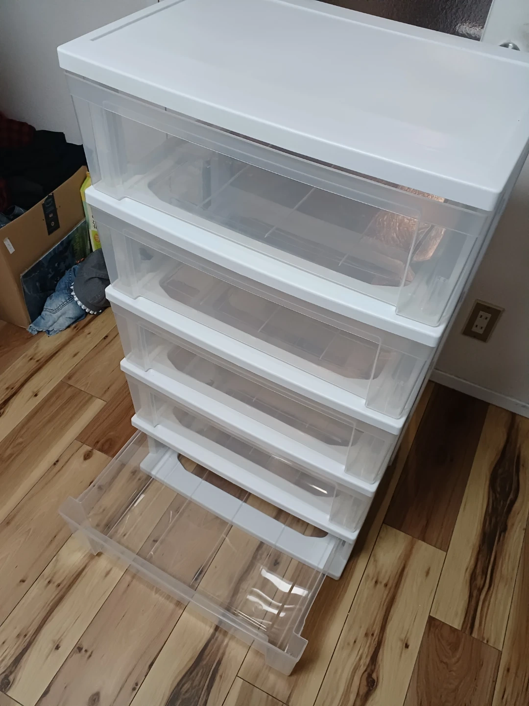【段階分解可】プラスチックチェスト 5段収納 ホワイトの写真5枚目