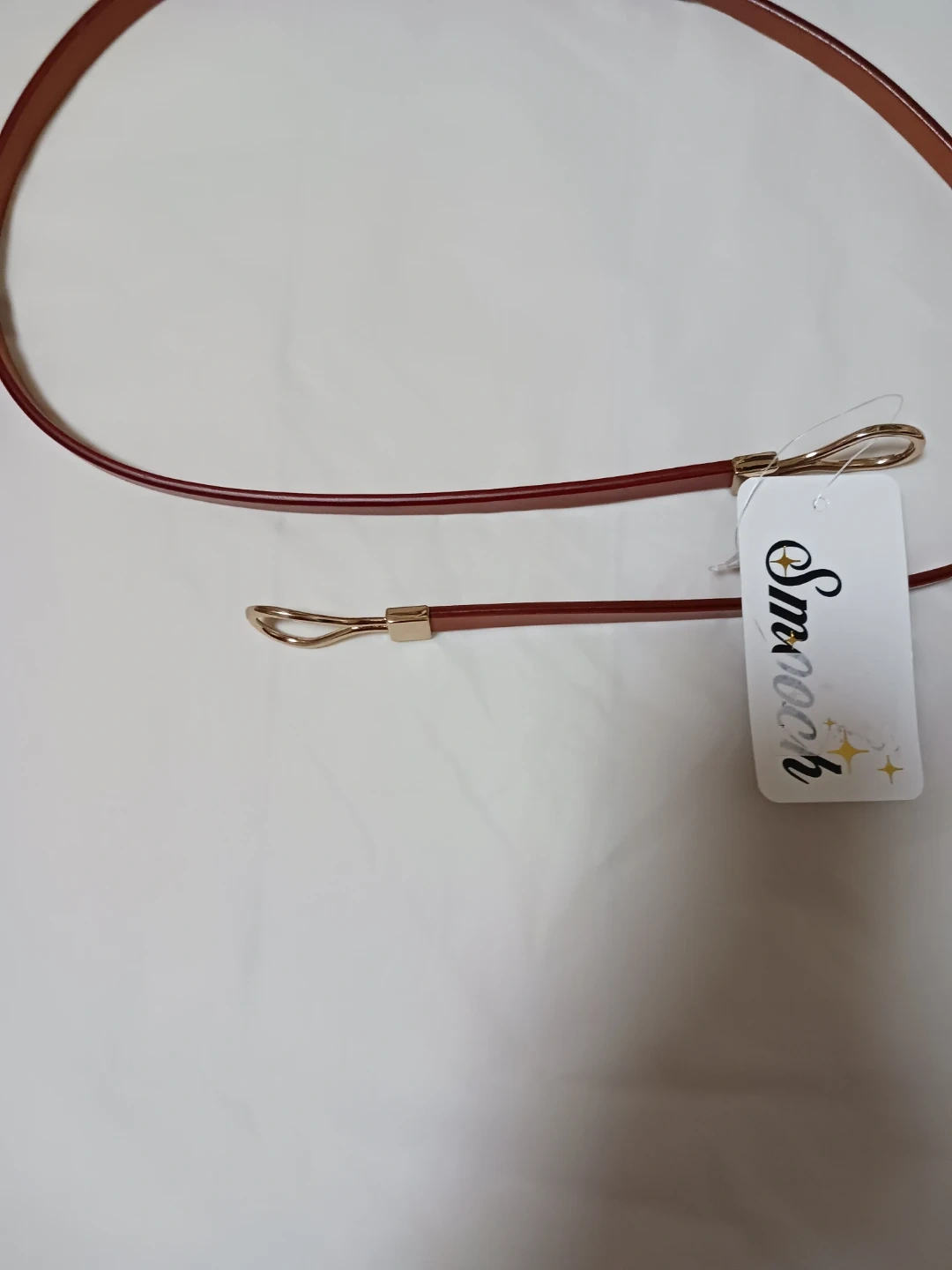 新品✨😍✨本革ワンタッチスムーチ 細ベルト ブラウン