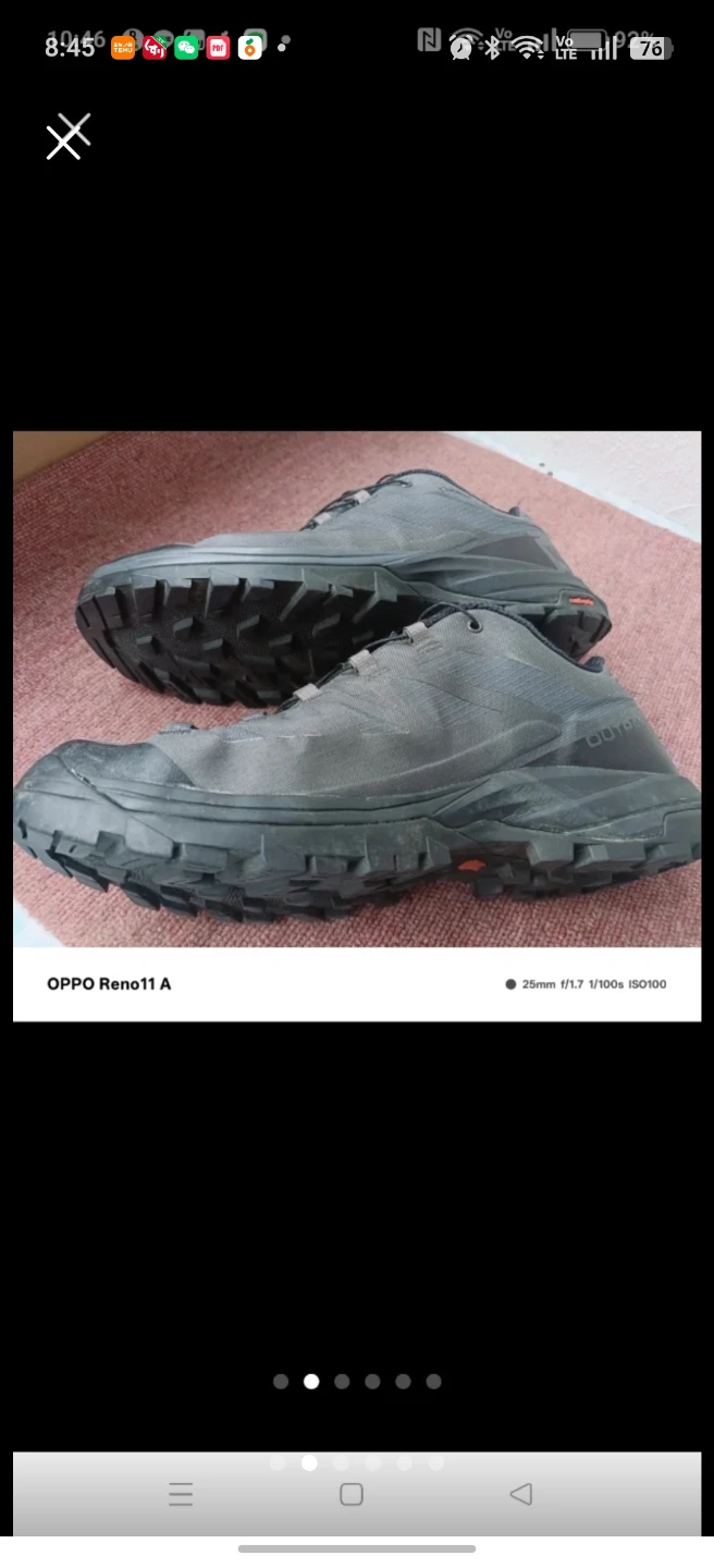 サロモン トレッキングシューズ 26cm グレーの写真2枚目