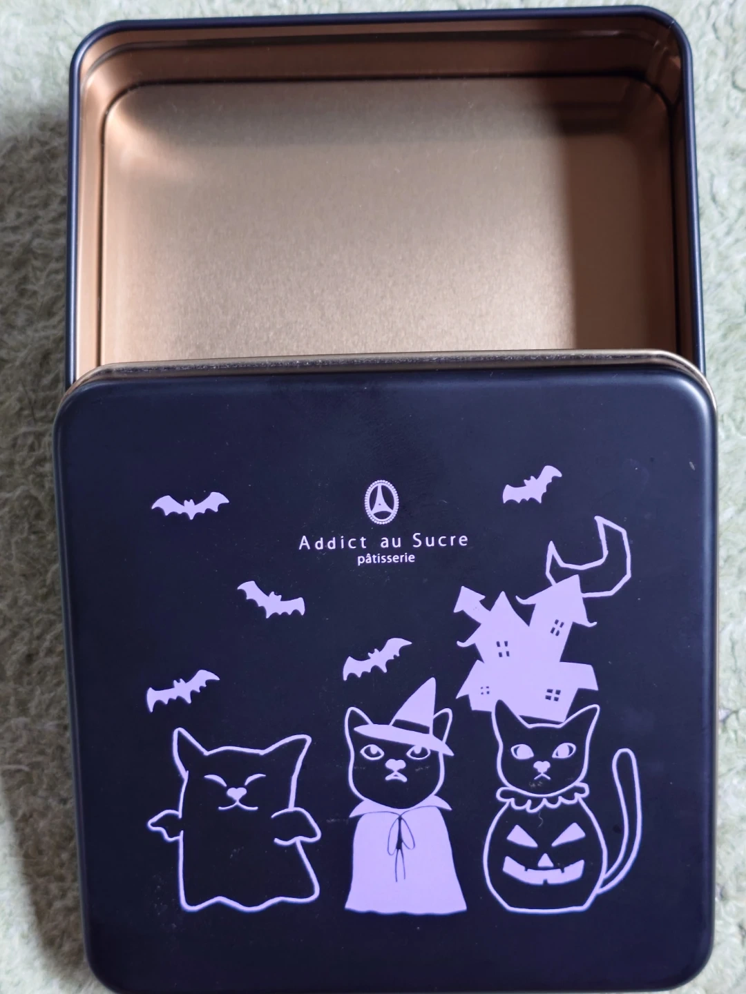 アディクトオシュクル 空き缶 ハロウィン 猫の写真2枚目