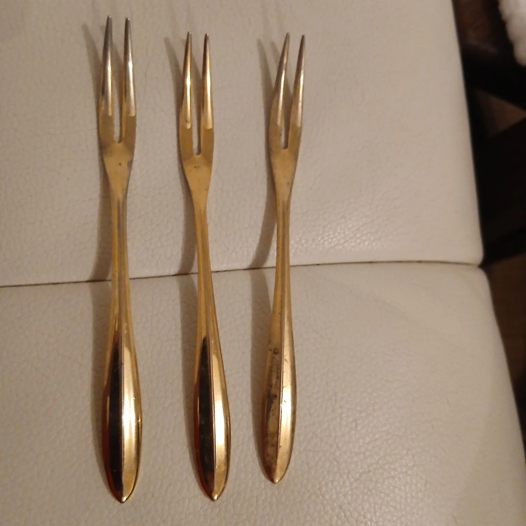ゴールドカラー ヒメフォーク 3本セット