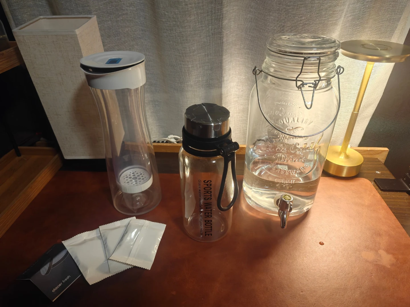 BRITA＋ガラスボトル 水まわり4点セット