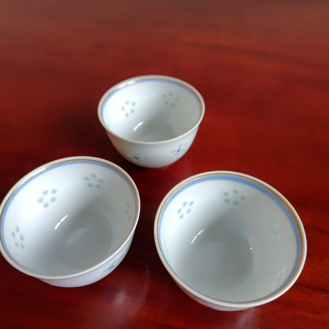 矢山 煎茶碗 3客セット 磁器