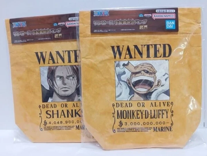 ワンピース 手配書保冷バック  ルフィ＆シャンクス2点セット