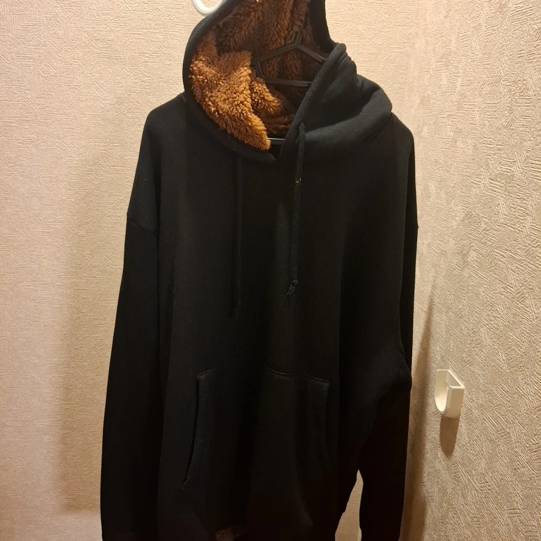 裏ボア プルオーバーパーカー ブラック 3L