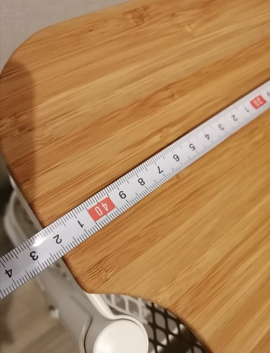 IKEA イケア ワゴン ロースコグ 白2個セット 竹製天板付きの写真9枚目