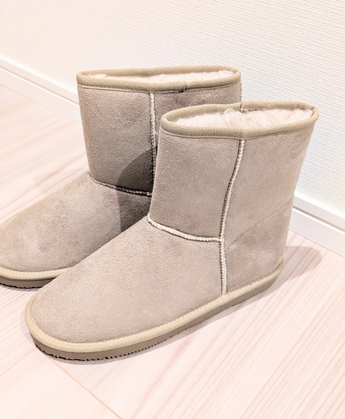 ◇ 新品 ムートン調 ブーツ ベージュ