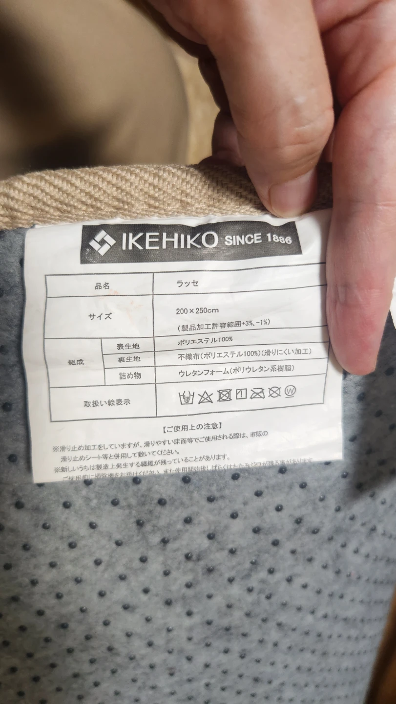 イケヒコ ラッセ ラグ 200x250cmの写真3枚目