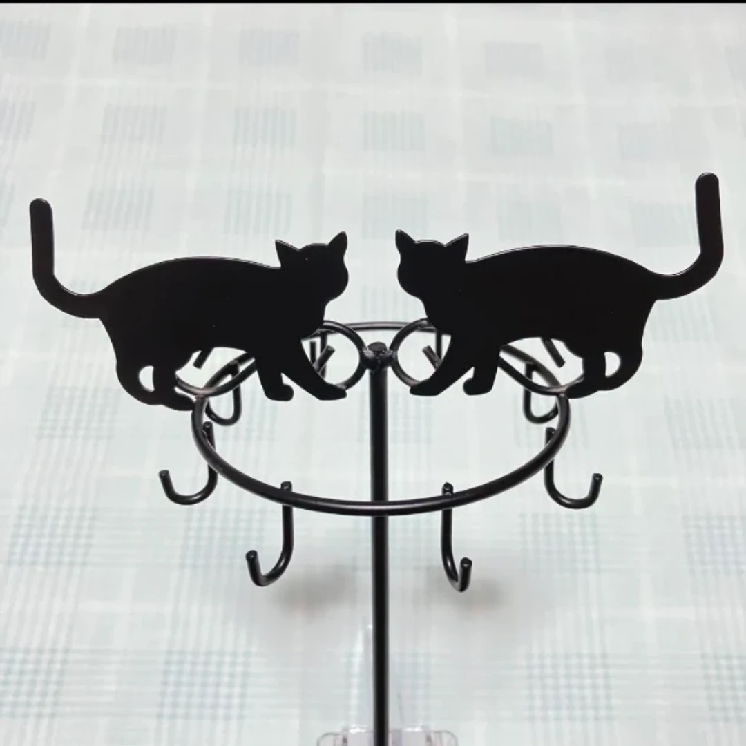 黒猫🐈‍⬛😺デザイン アクセサリースタンドの写真2枚目