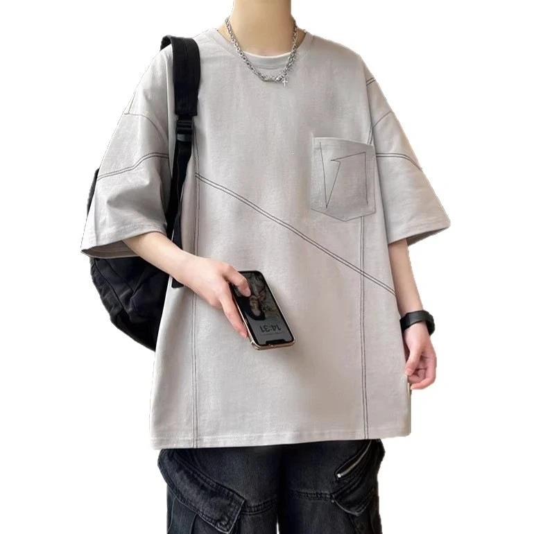 ステッチデザイン 半袖Tシャツ オーバーサイズの写真7枚目