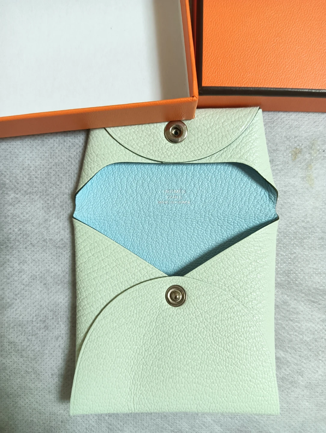 新品同様未使用。HERMES エルメス バスティア シェーブル コインケースの写真7枚目