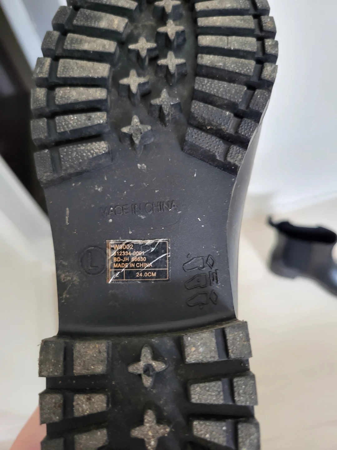 レインブーツ ブラック 24.0cmの写真2枚目